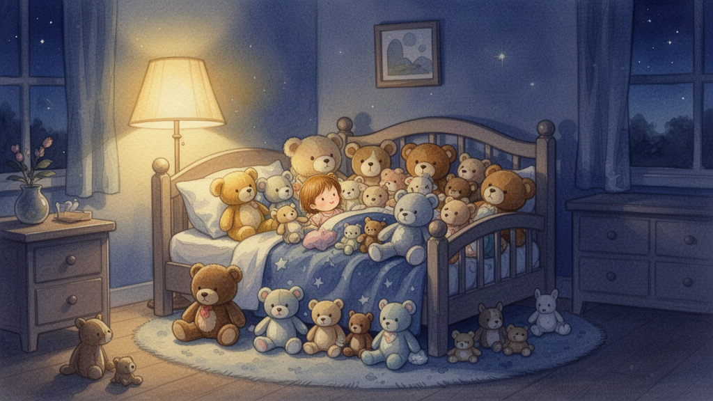 How to Help Your Child Stop Asking to Sleep With a Pet or Stuffed Animal Collection Taking Over the Bed